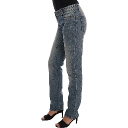 Blue Cotton Stretch Denim Jeans