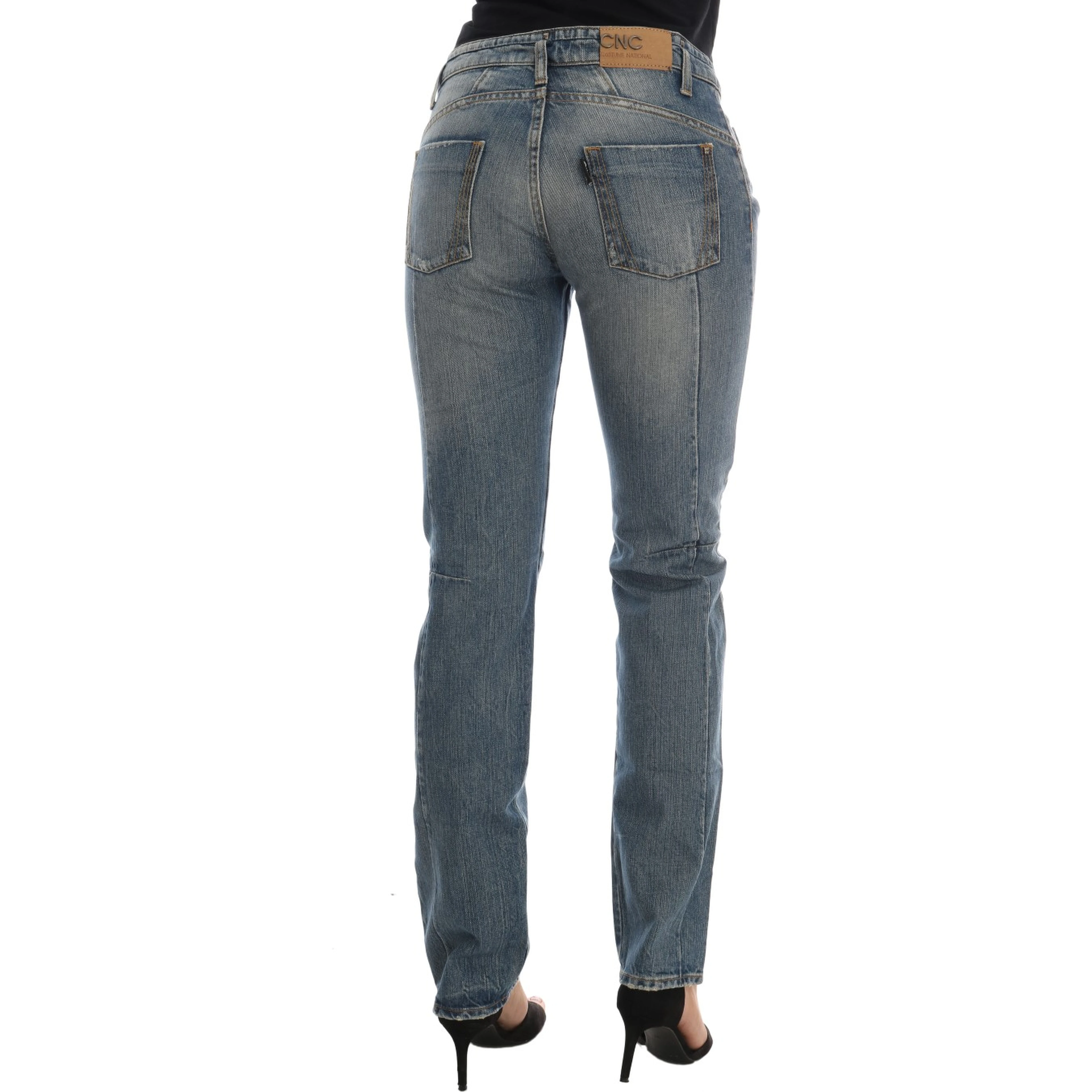 Blue Cotton Stretch Denim Jeans