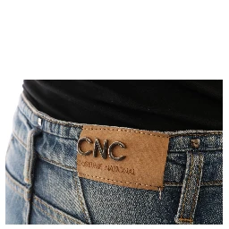 Blue Cotton Stretch Denim Jeans