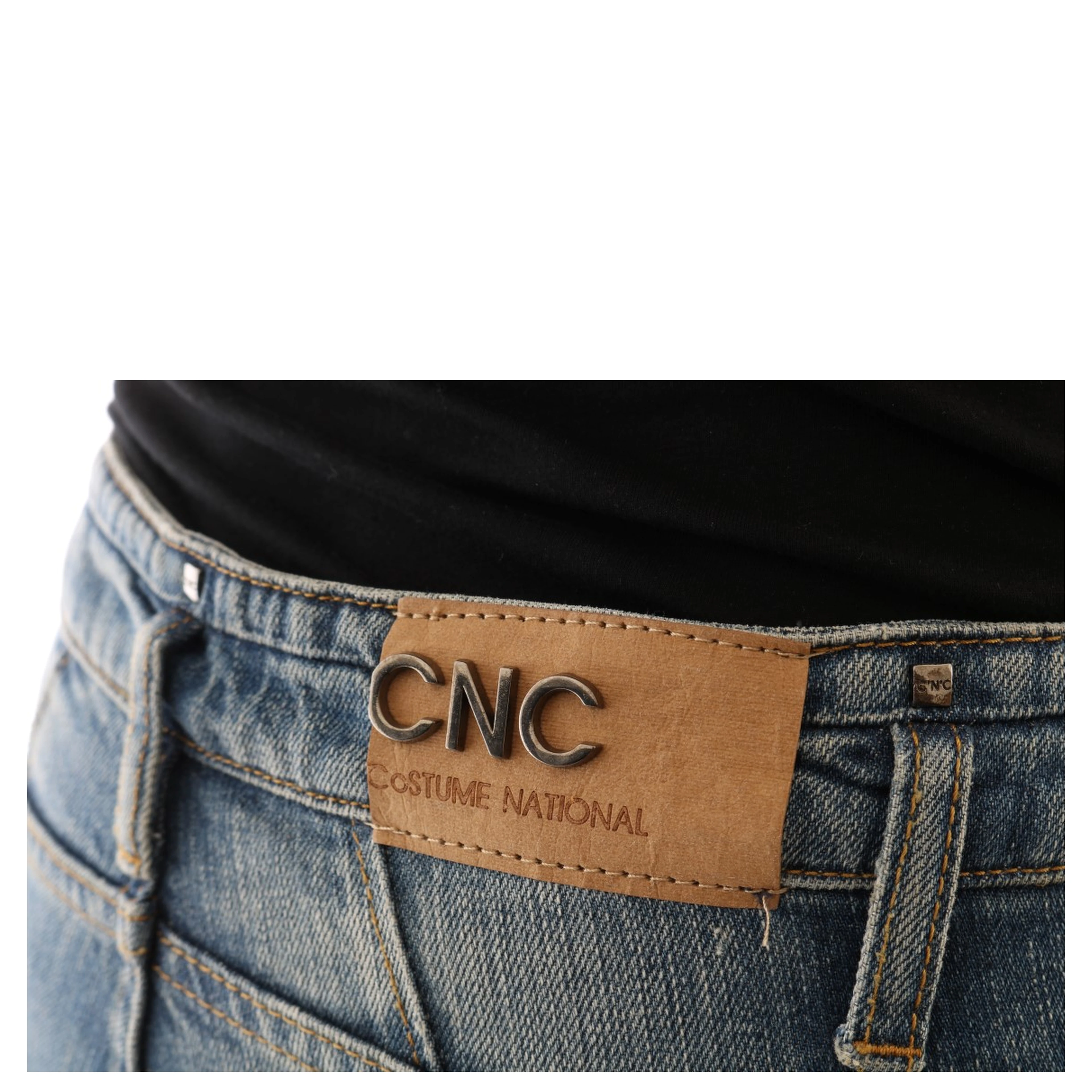 Blue Cotton Stretch Denim Jeans
