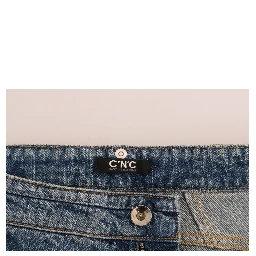 Blue Cotton Stretch Denim Jeans