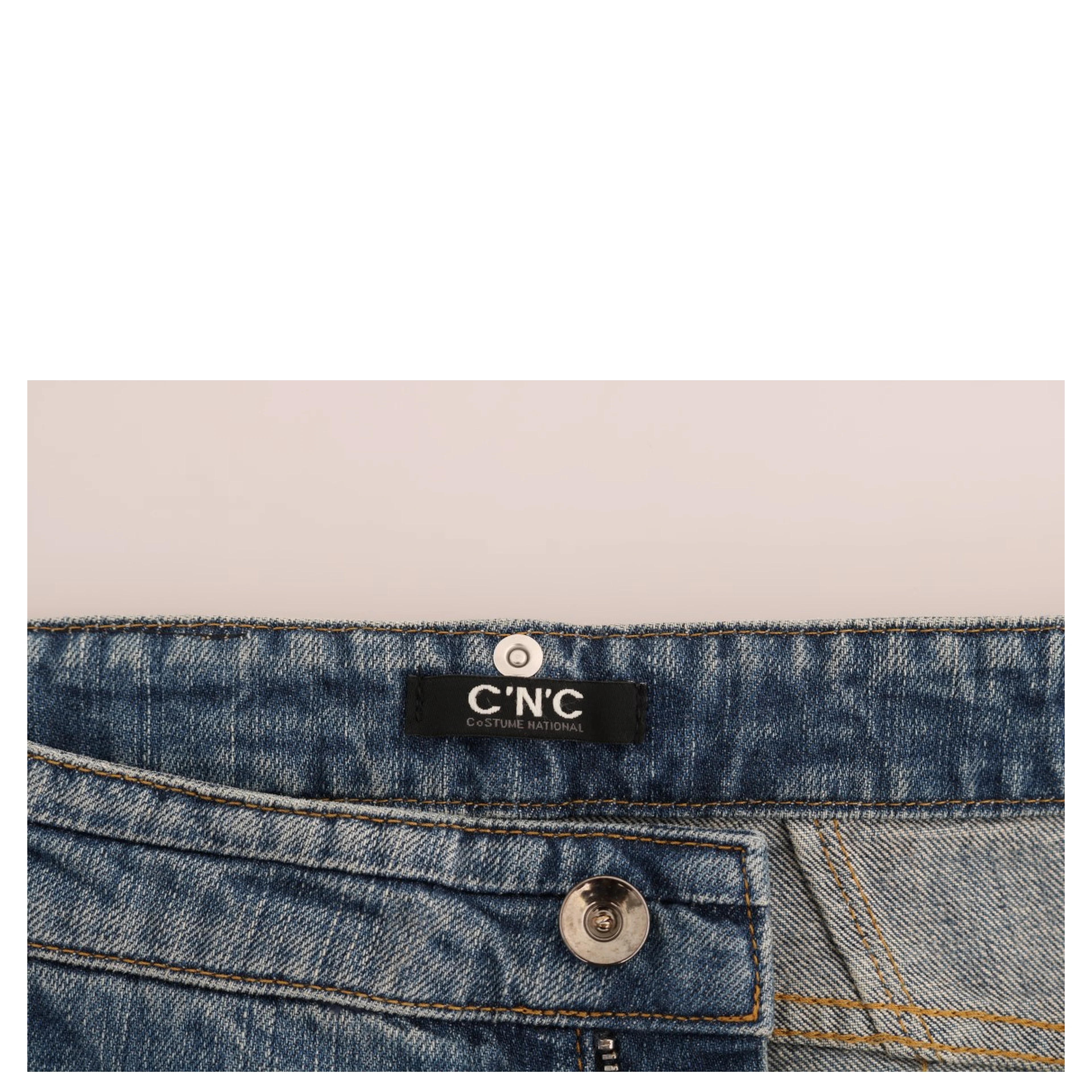 Blue Cotton Stretch Denim Jeans
