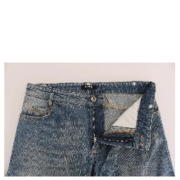 Blue Cotton Stretch Denim Jeans