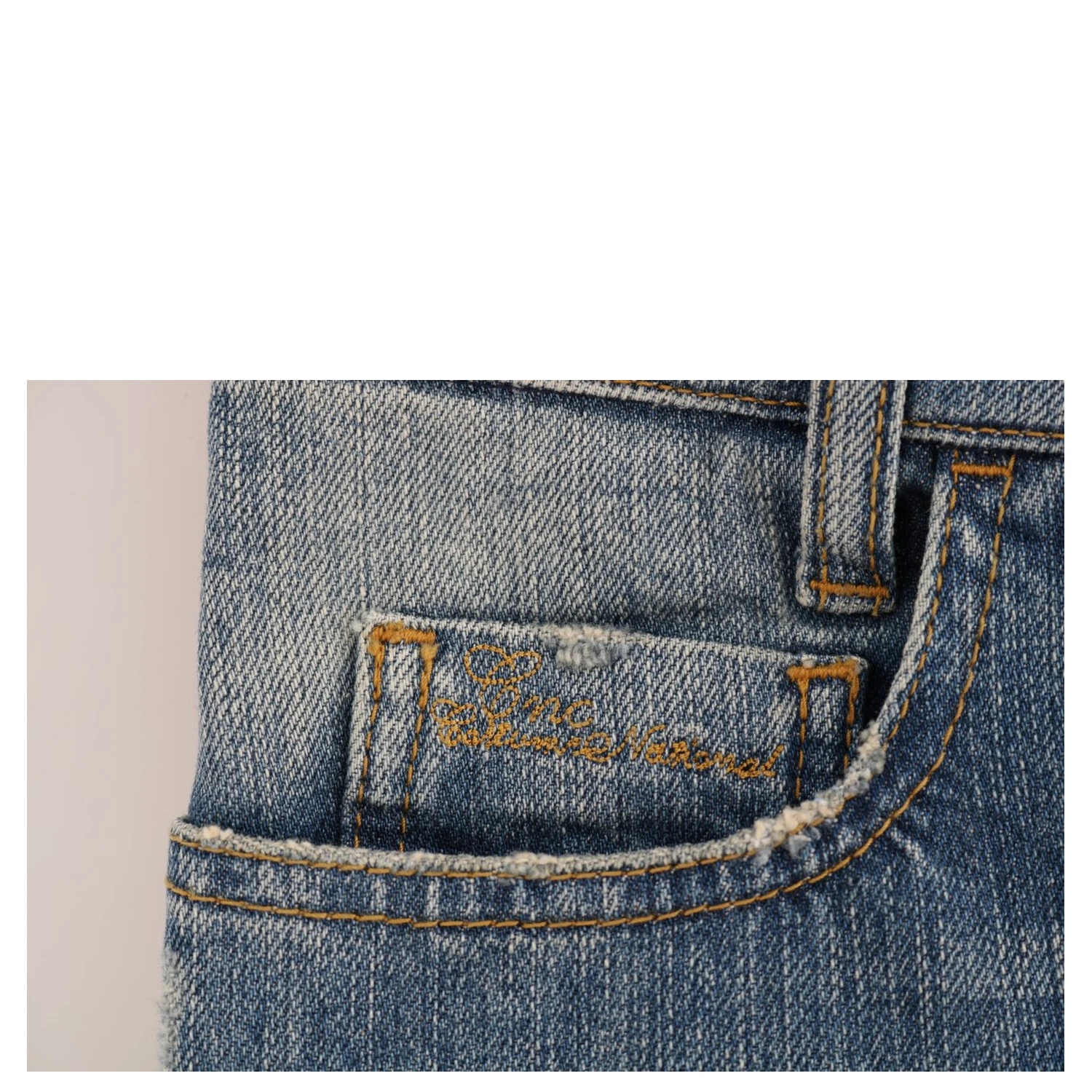 Blue Cotton Stretch Denim Jeans