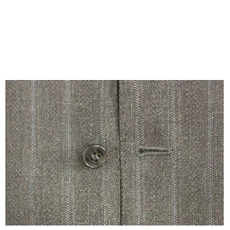 Gray Striped Wool Logo Vest Gilet Weste