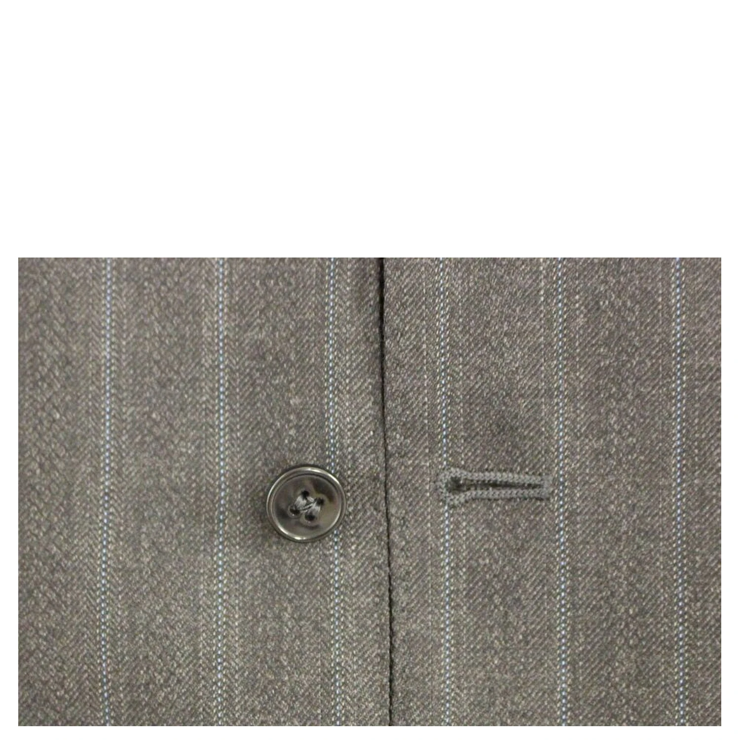 Gray Striped Wool Logo Vest Gilet Weste