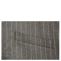 Gray Striped Wool Logo Vest Gilet Weste