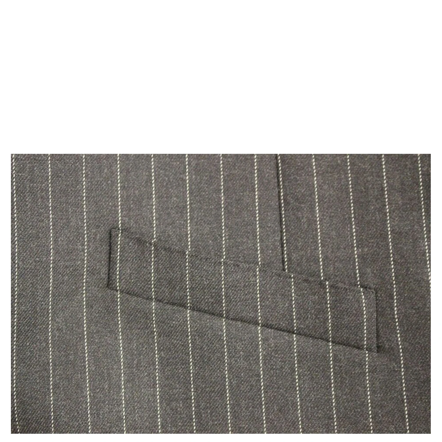 Gray Striped Wool Logo Vest Gilet Weste