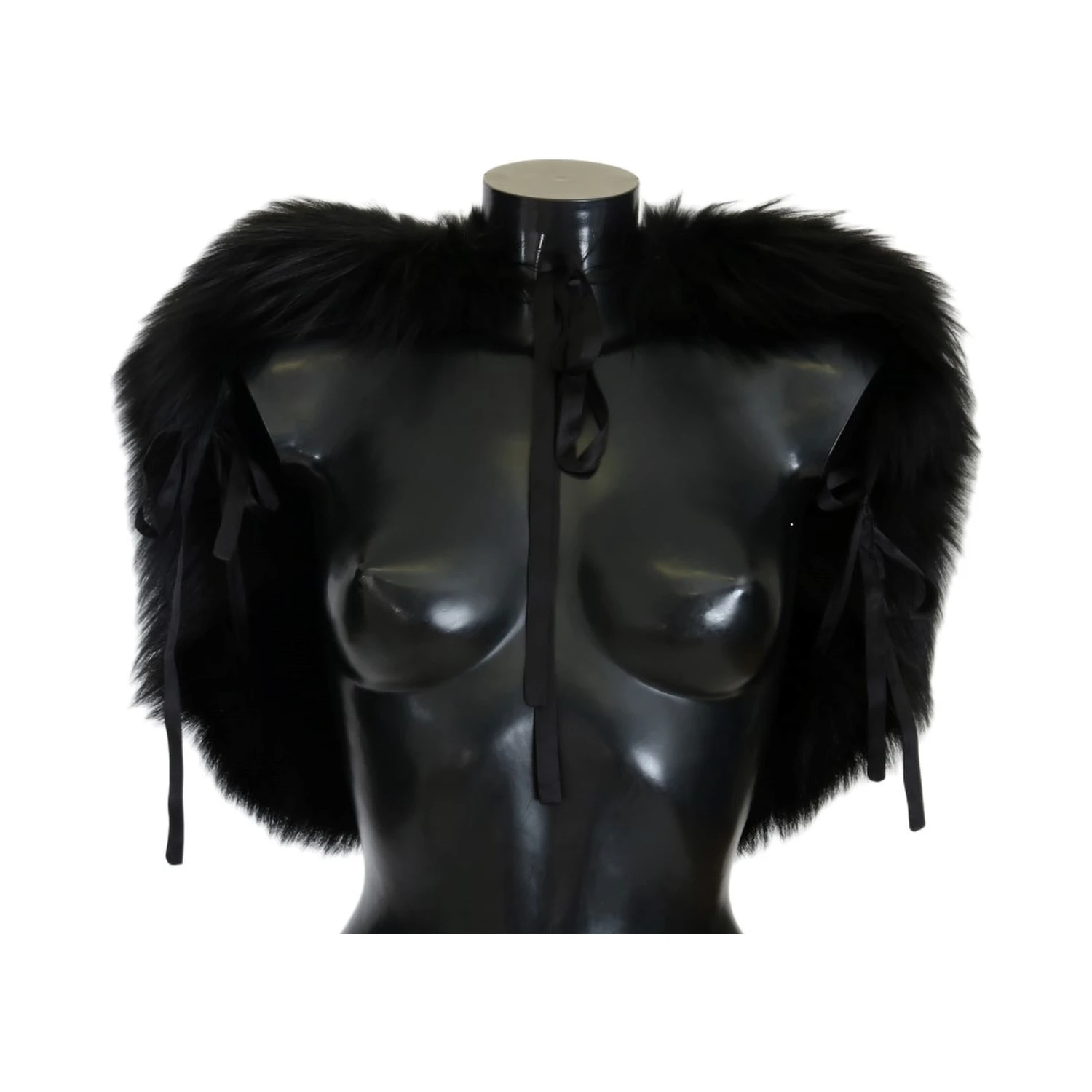 Black Silver Fox Fur Scarf