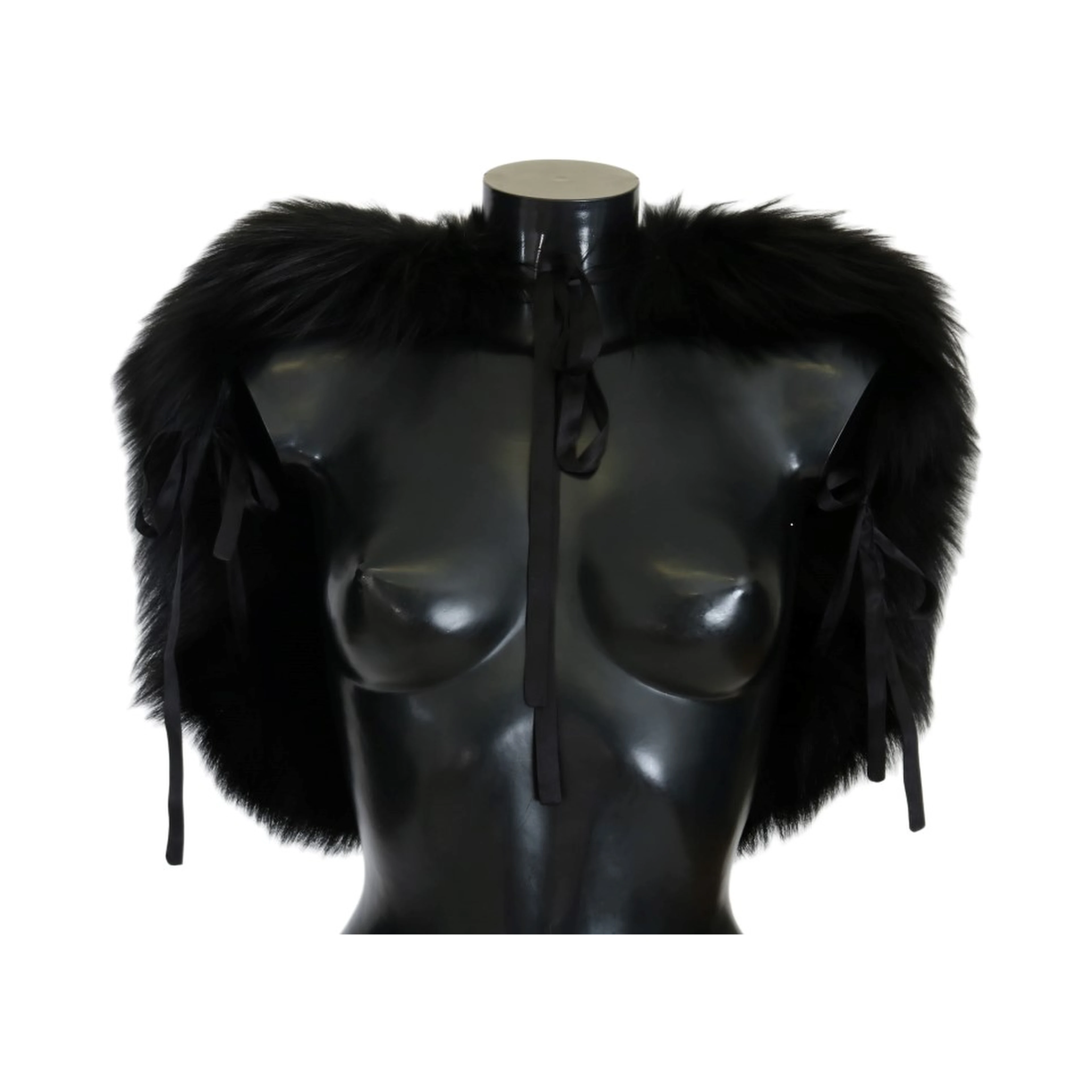 Black Silver Fox Fur Scarf