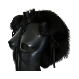 Black Silver Fox Fur Scarf