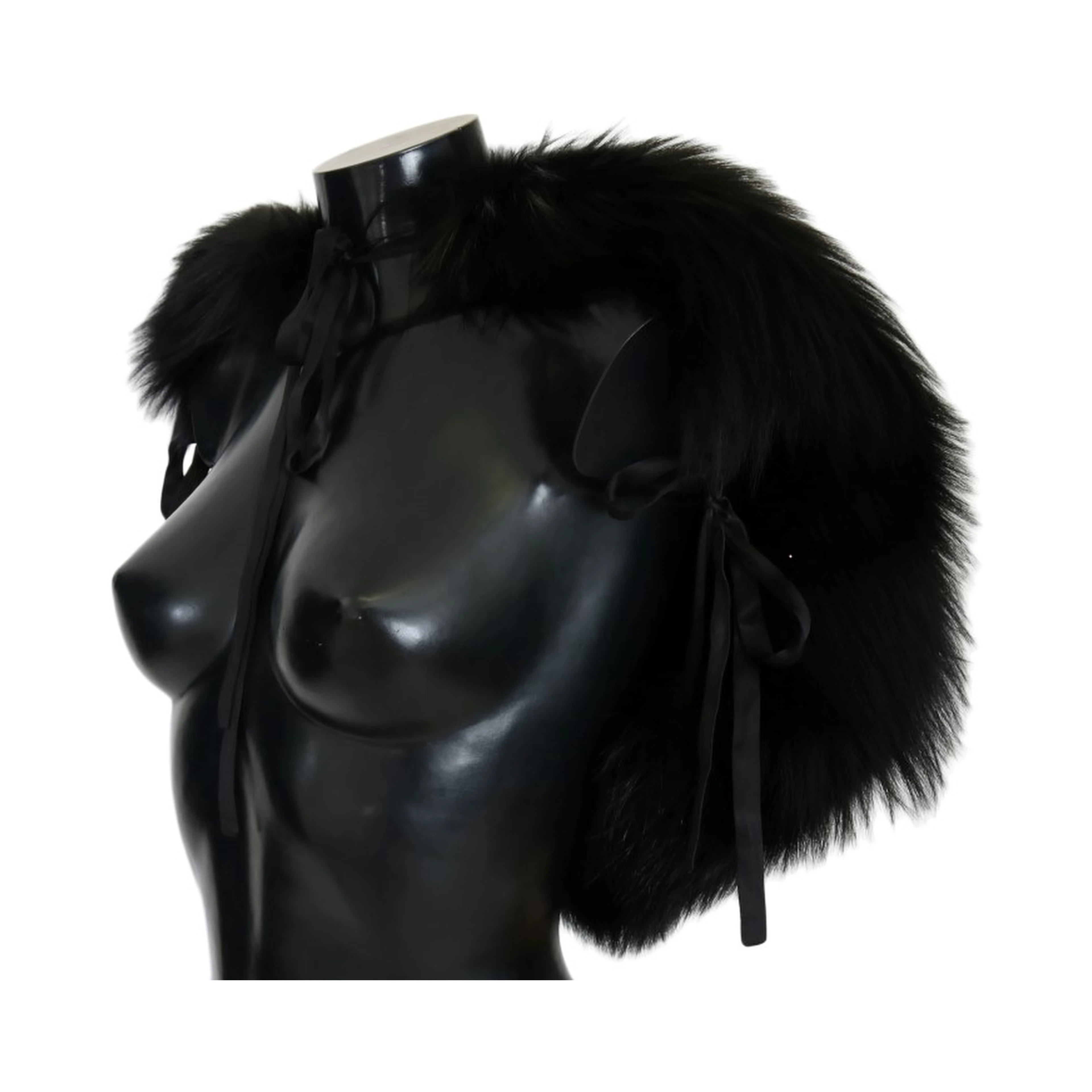 Black Silver Fox Fur Scarf