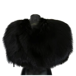 Black Silver Fox Fur Scarf