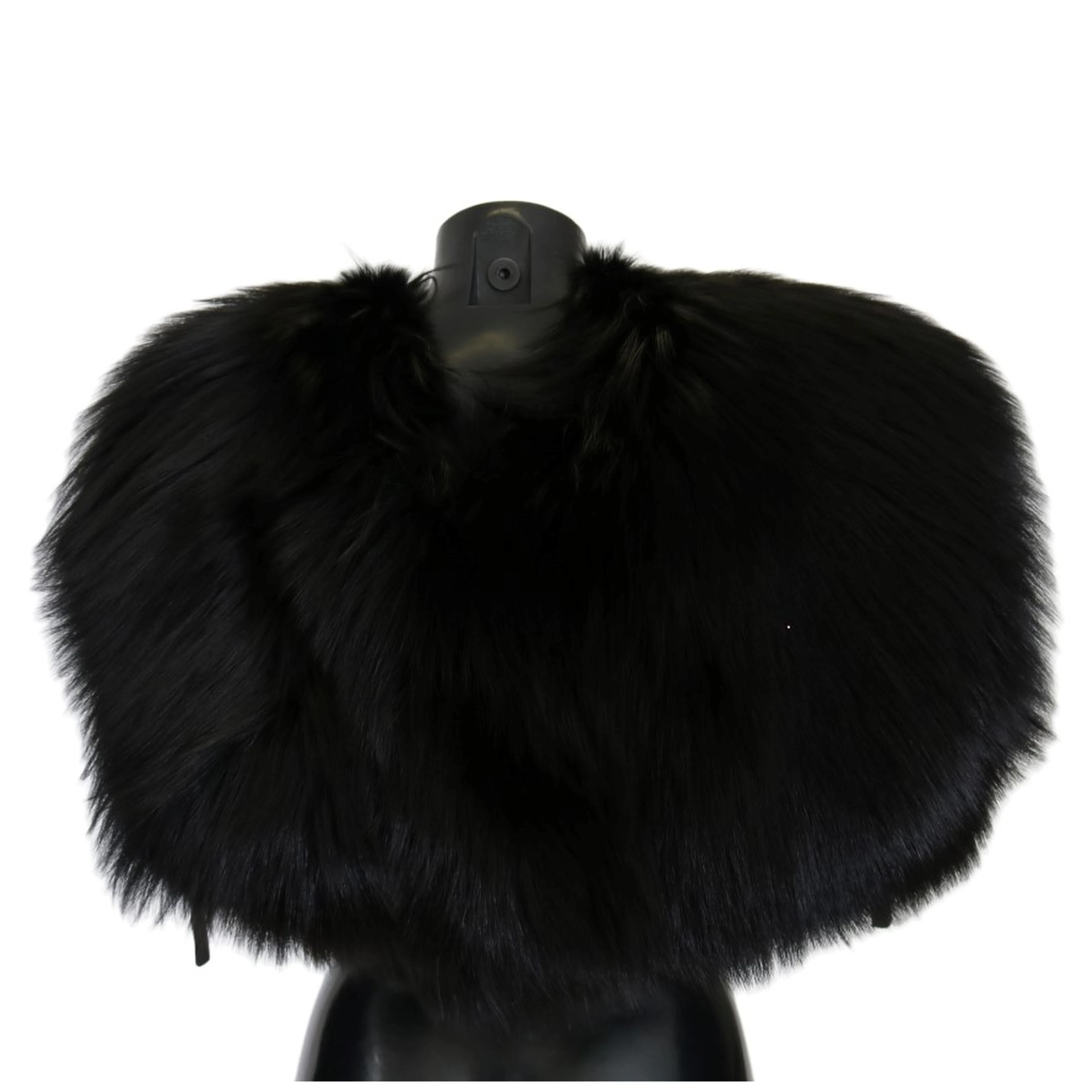 Black Silver Fox Fur Scarf