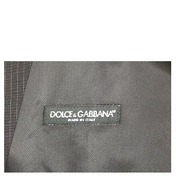 Black Striped Wool Single Breasted Vest