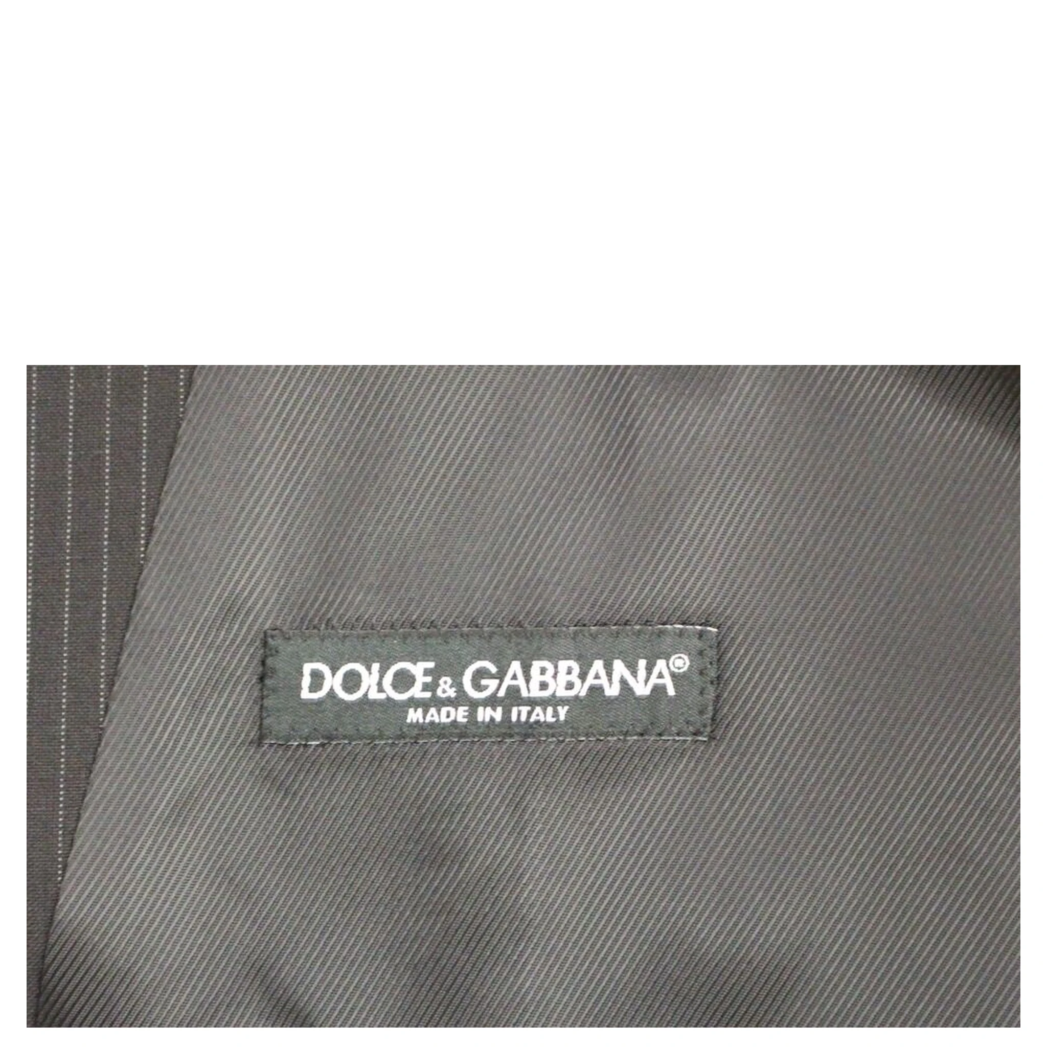 Black Striped Wool Single Breasted Vest