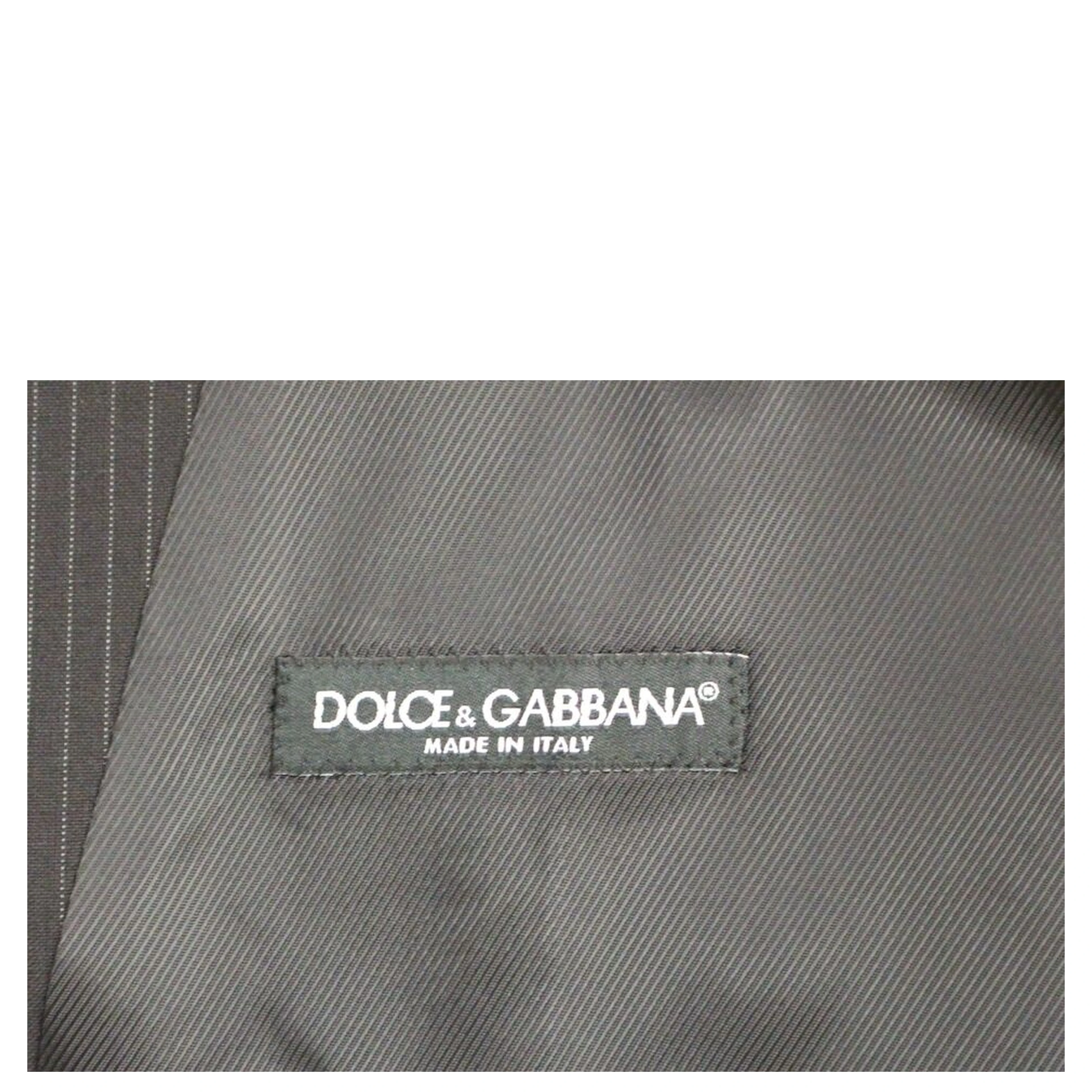 Black Striped Wool Single Breasted Vest