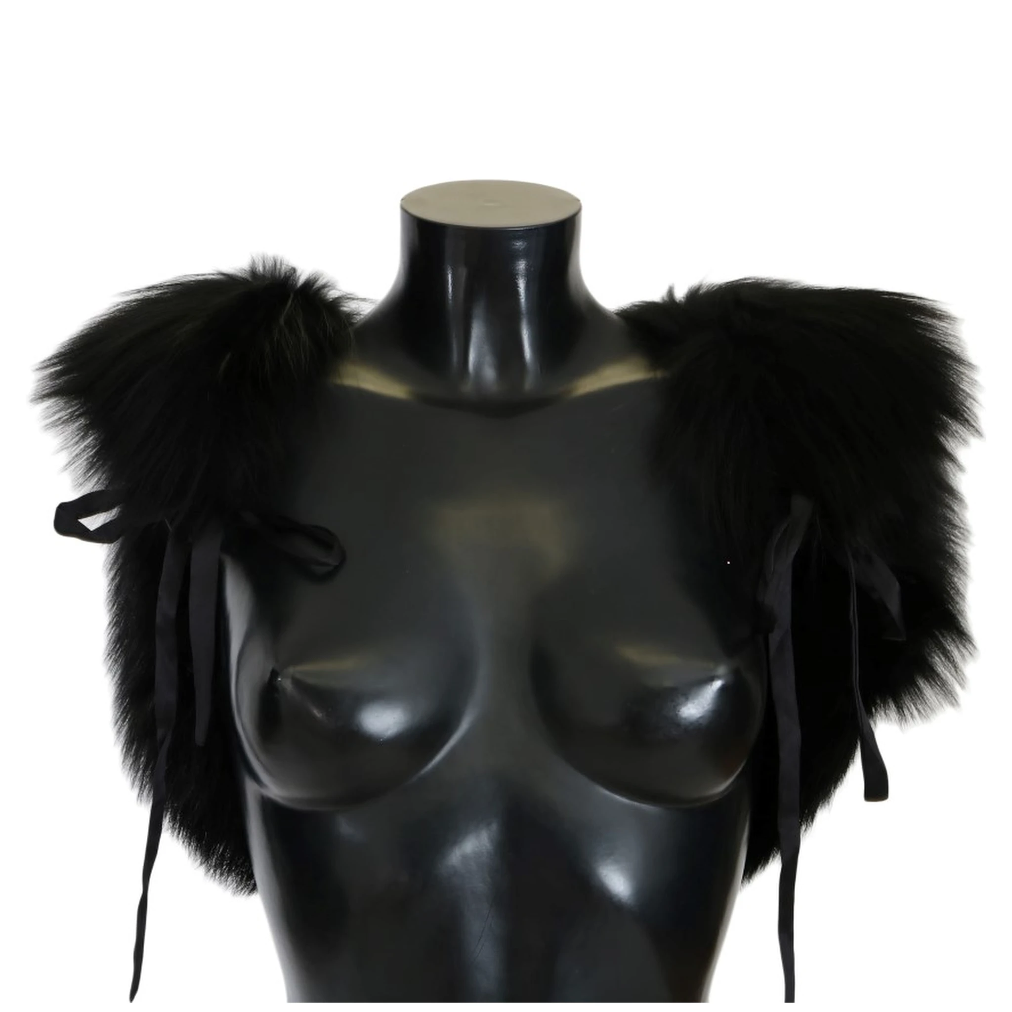 Black Silver Fox Fur Scarf