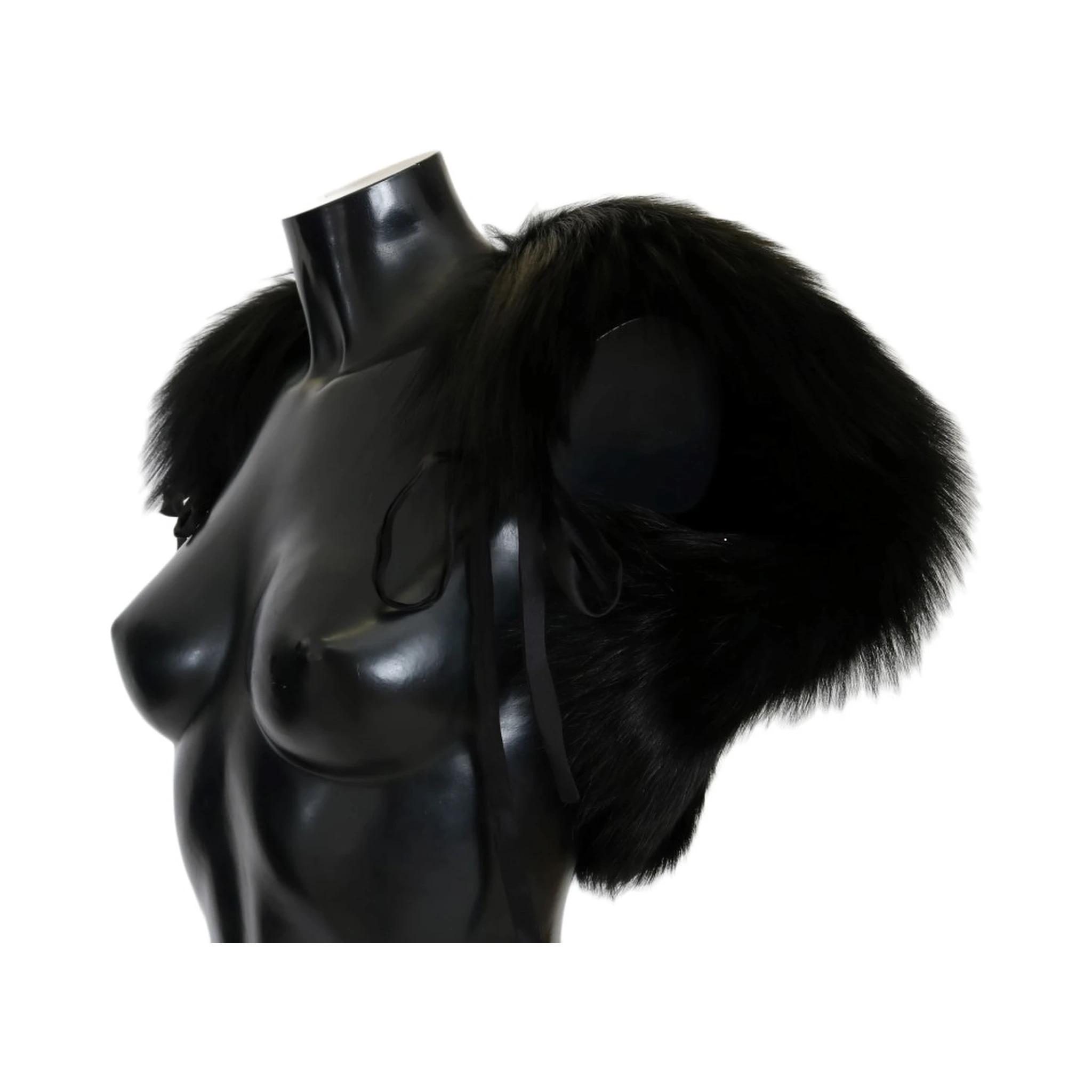Black Silver Fox Fur Scarf