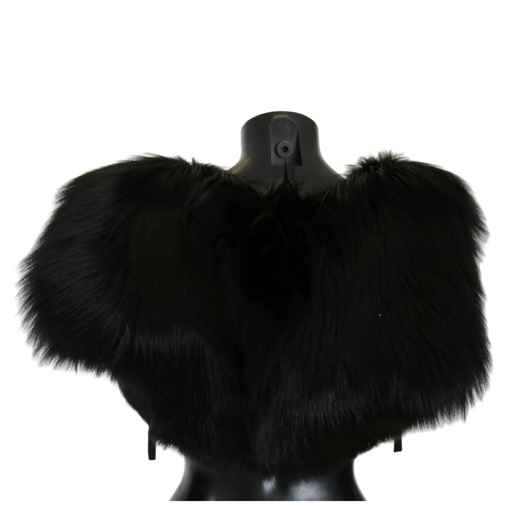 Black Silver Fox Fur Scarf