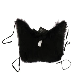 Black Silver Fox Fur Scarf