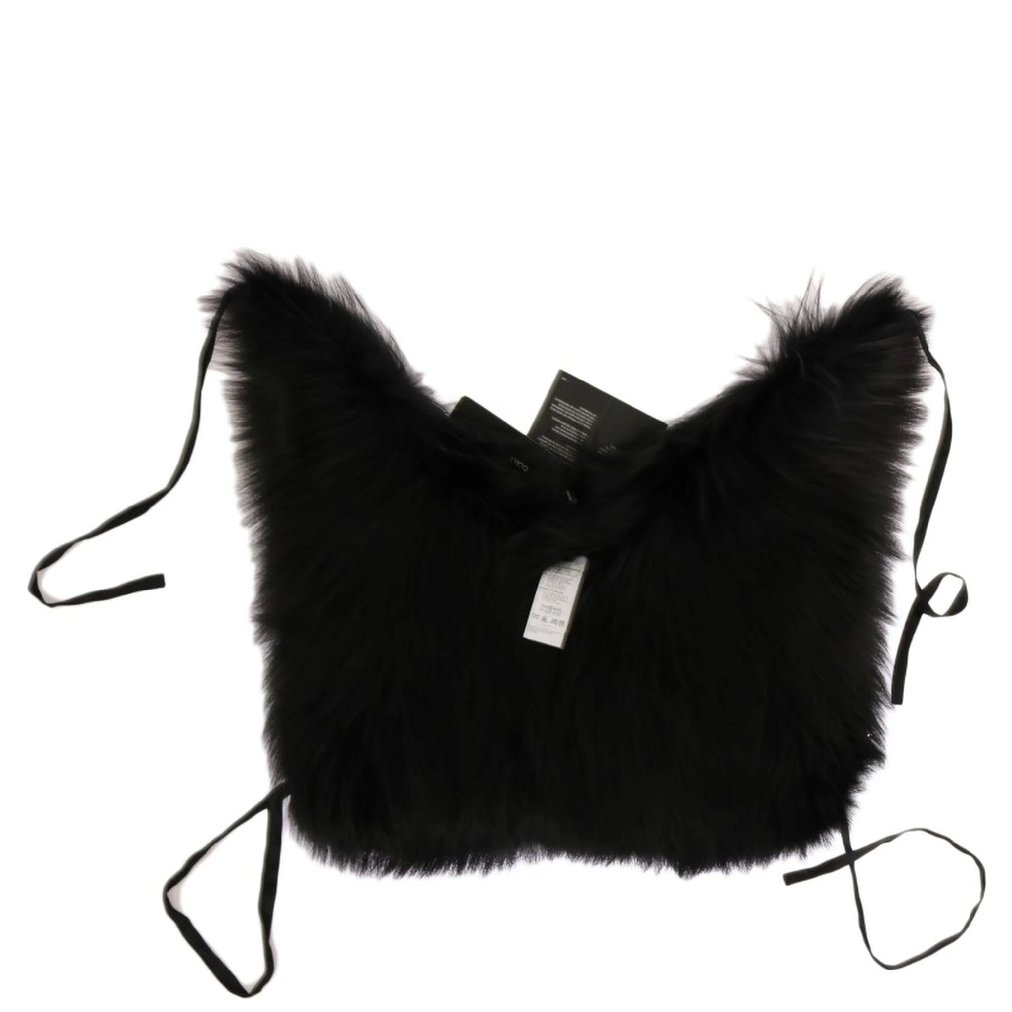 Black Silver Fox Fur Scarf