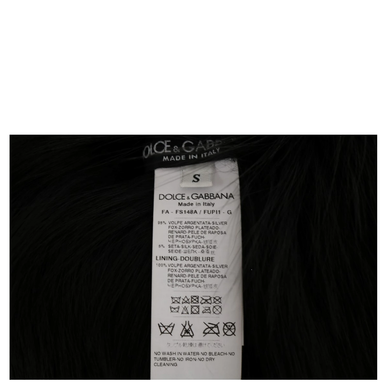 Black Silver Fox Fur Scarf