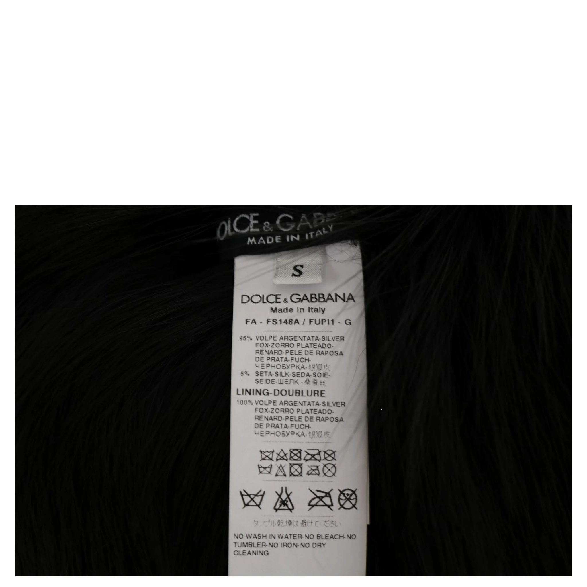 Black Silver Fox Fur Scarf