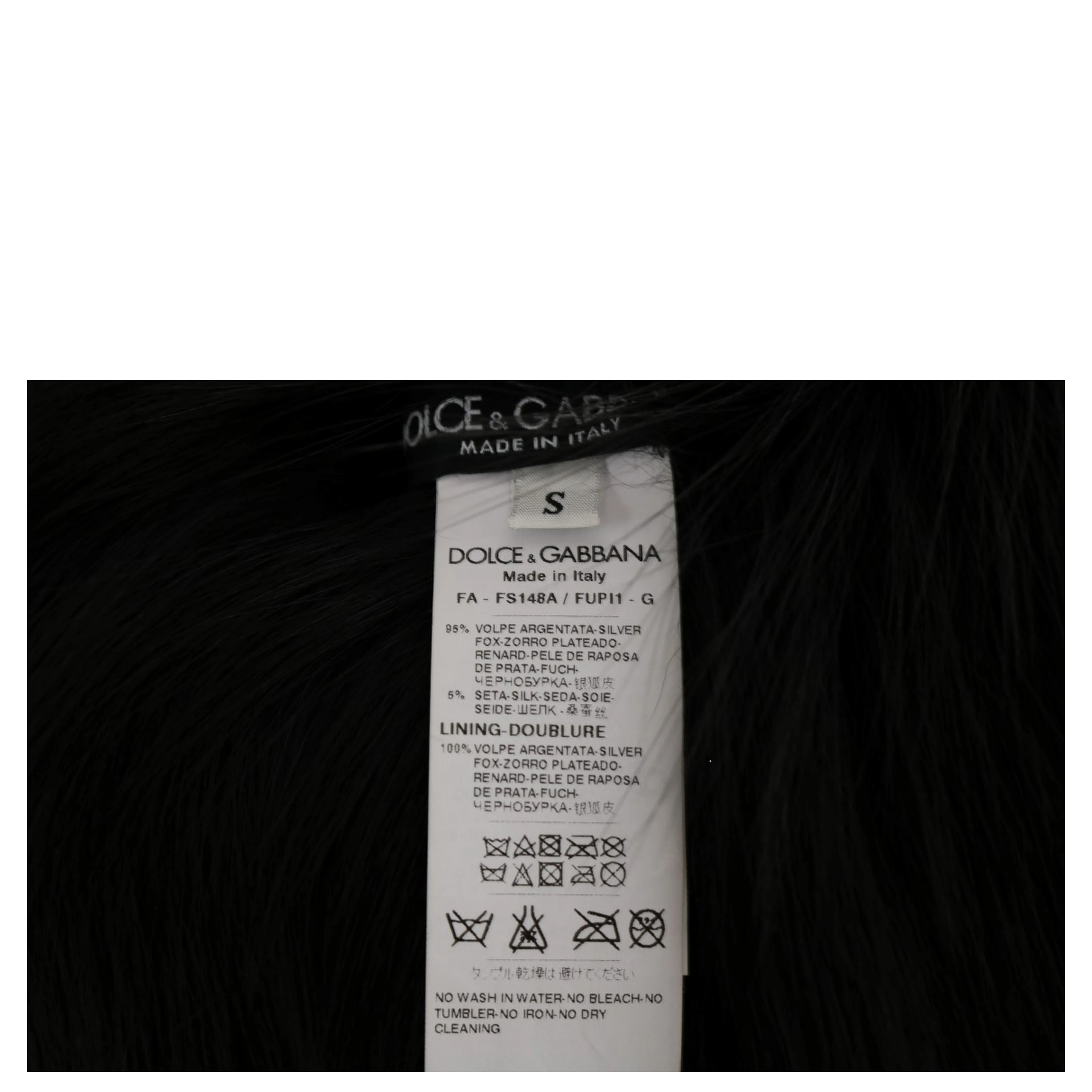 Black Silver Fox Fur Scarf