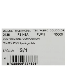 Black Silver Fox Fur Scarf