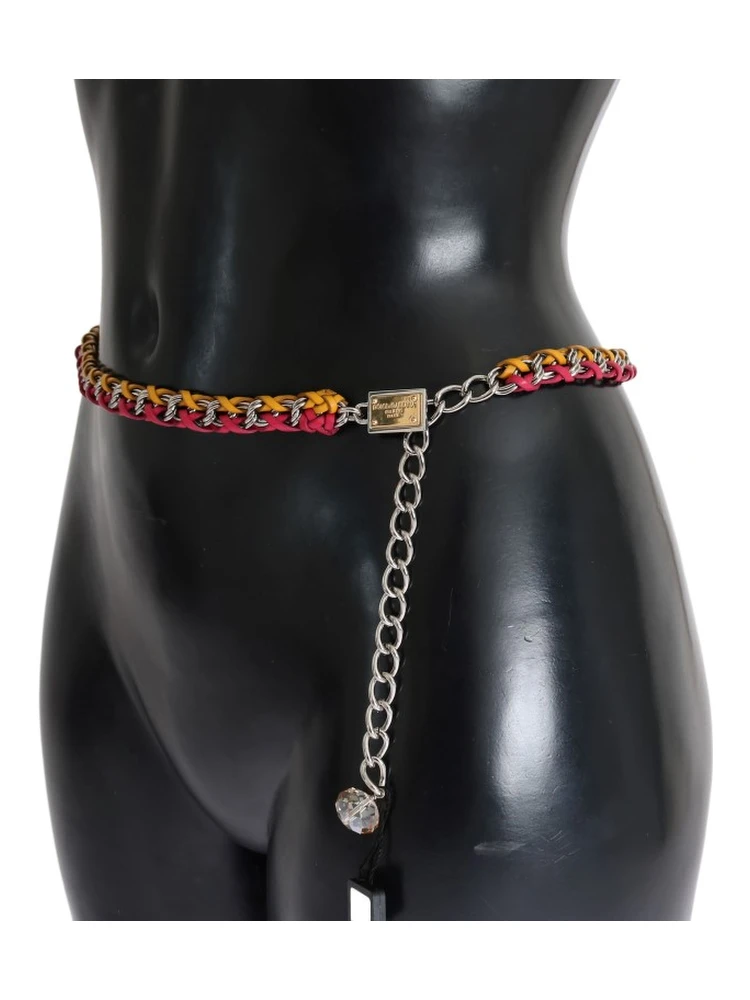 Red Yellow Leather Crystal Belt alternative