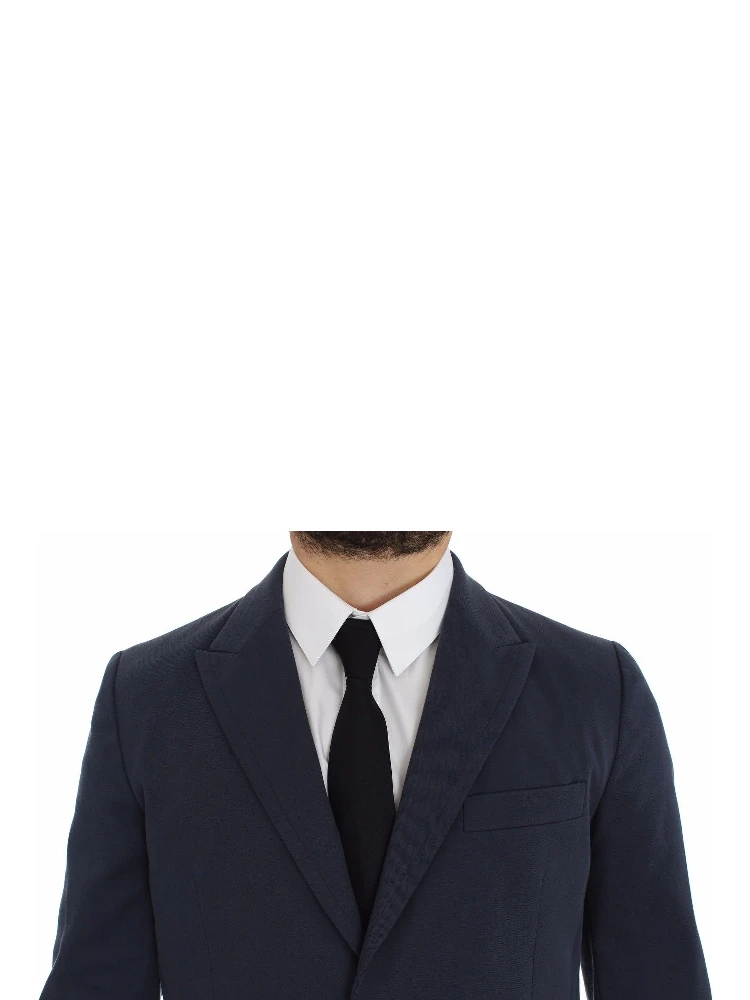 Blue Cotton Stretch Casual Blazer alternative