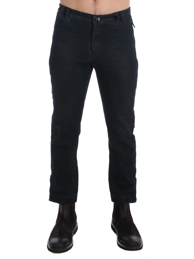 Blue Cotton Slim Pants Denim Jeans alternative