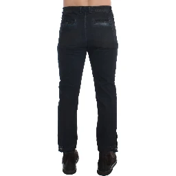 Blue Cotton Slim Pants Denim Jeans