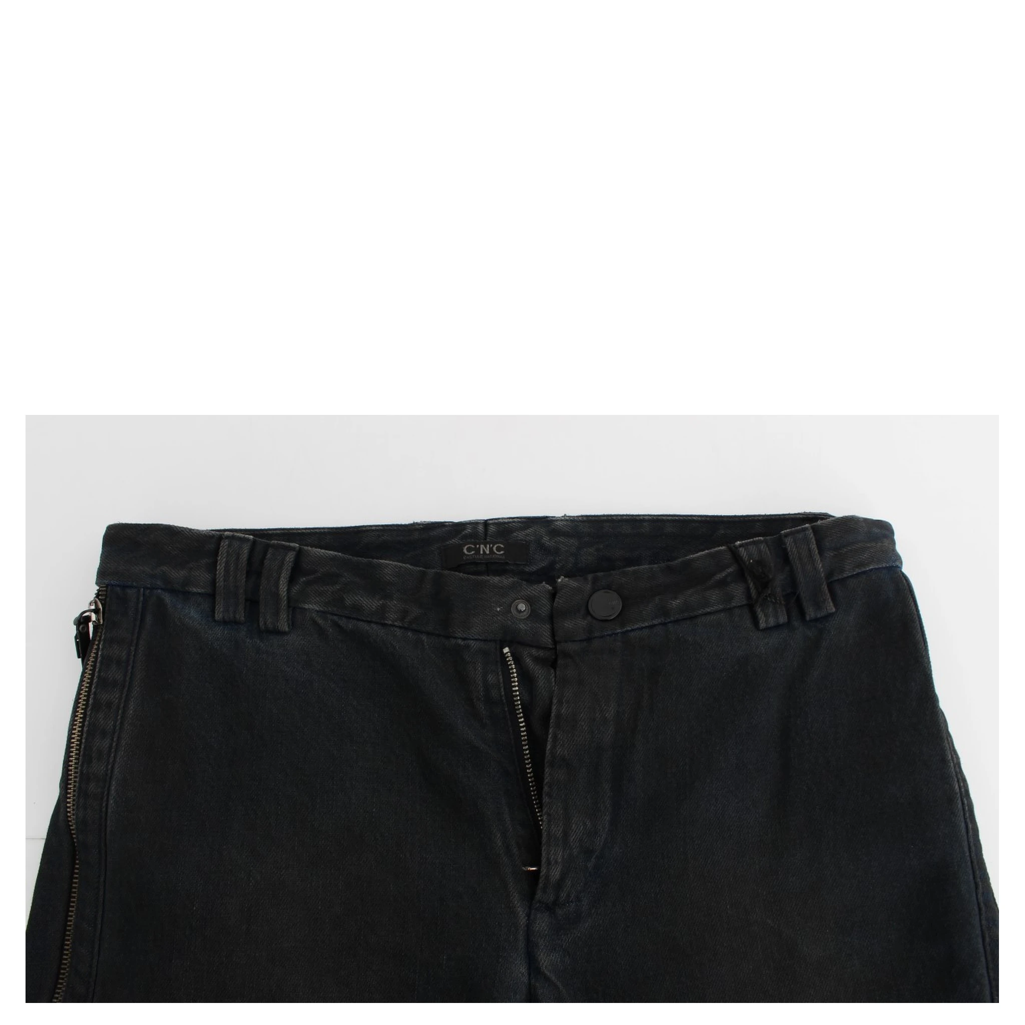 Blue Cotton Slim Pants Denim Jeans