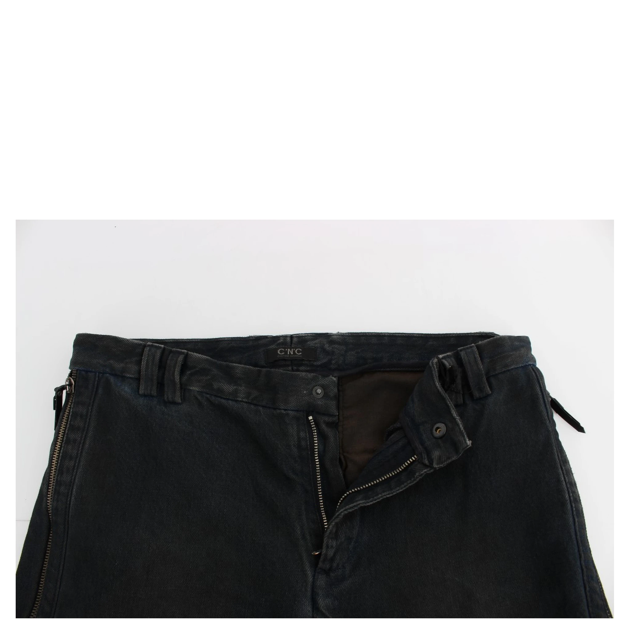 Blue Cotton Slim Pants Denim Jeans