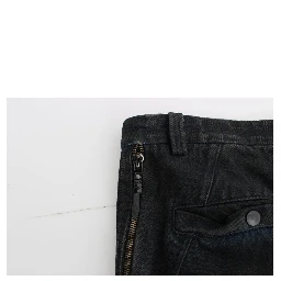 Blue Cotton Slim Pants Denim Jeans
