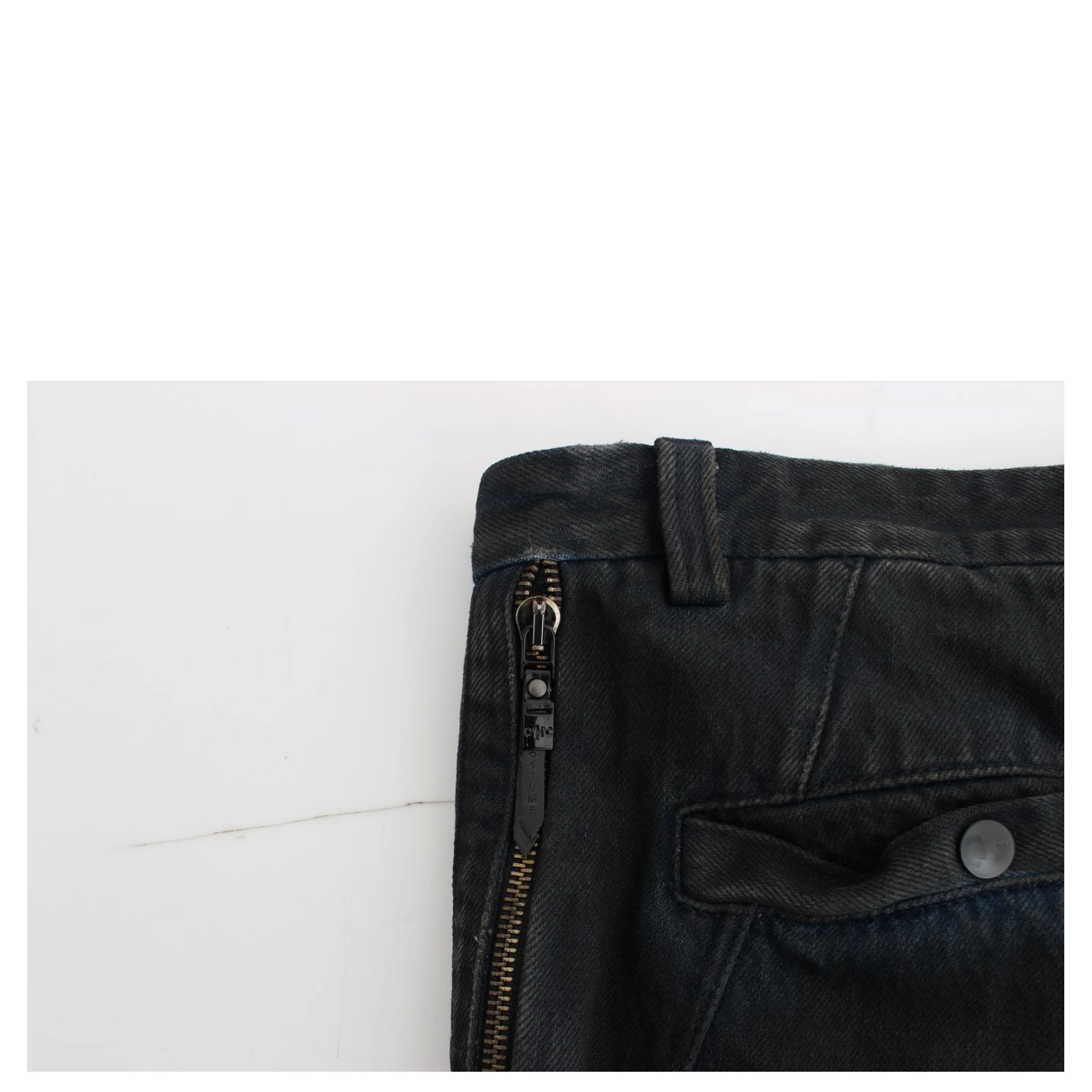 Blue Cotton Slim Pants Denim Jeans