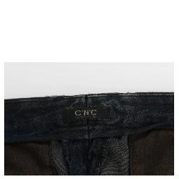 Blue Cotton Slim Pants Denim Jeans