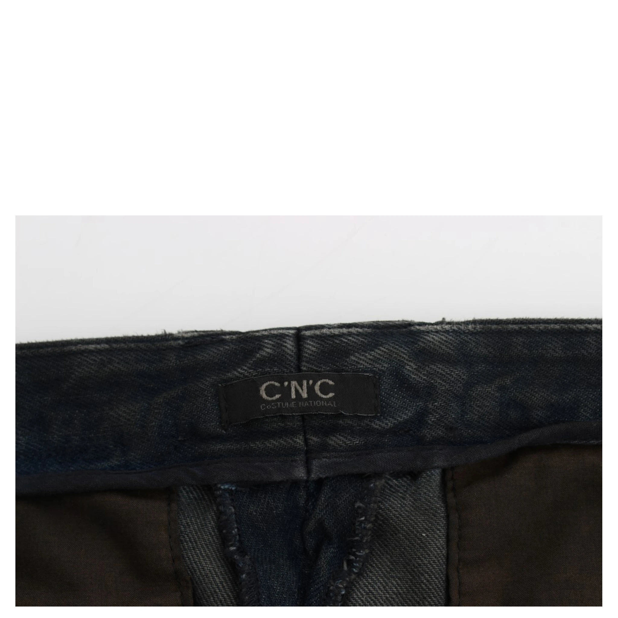 Blue Cotton Slim Pants Denim Jeans