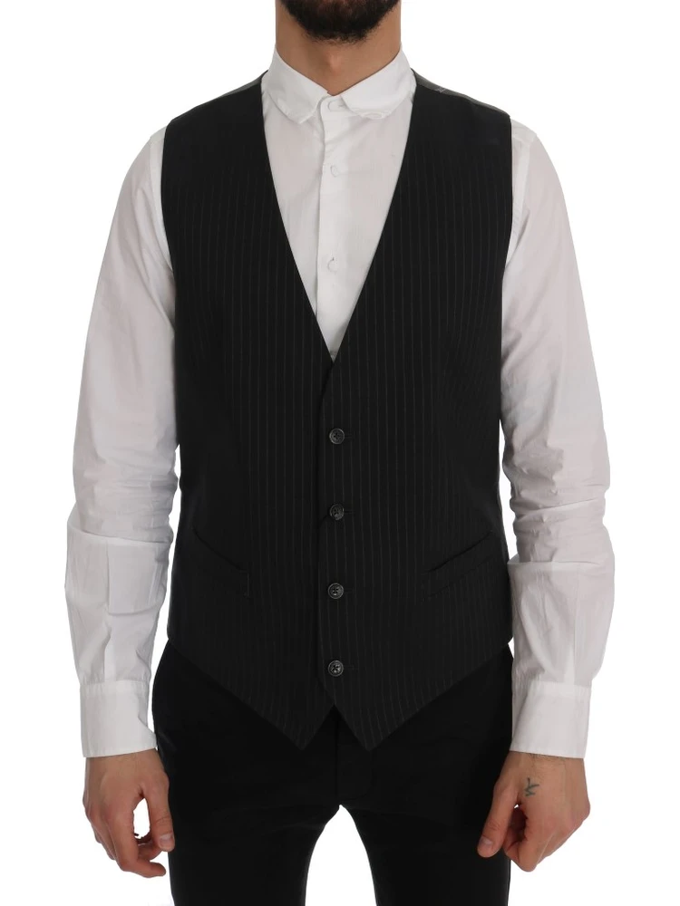 Gray STAFF Cotton Striped Vest
