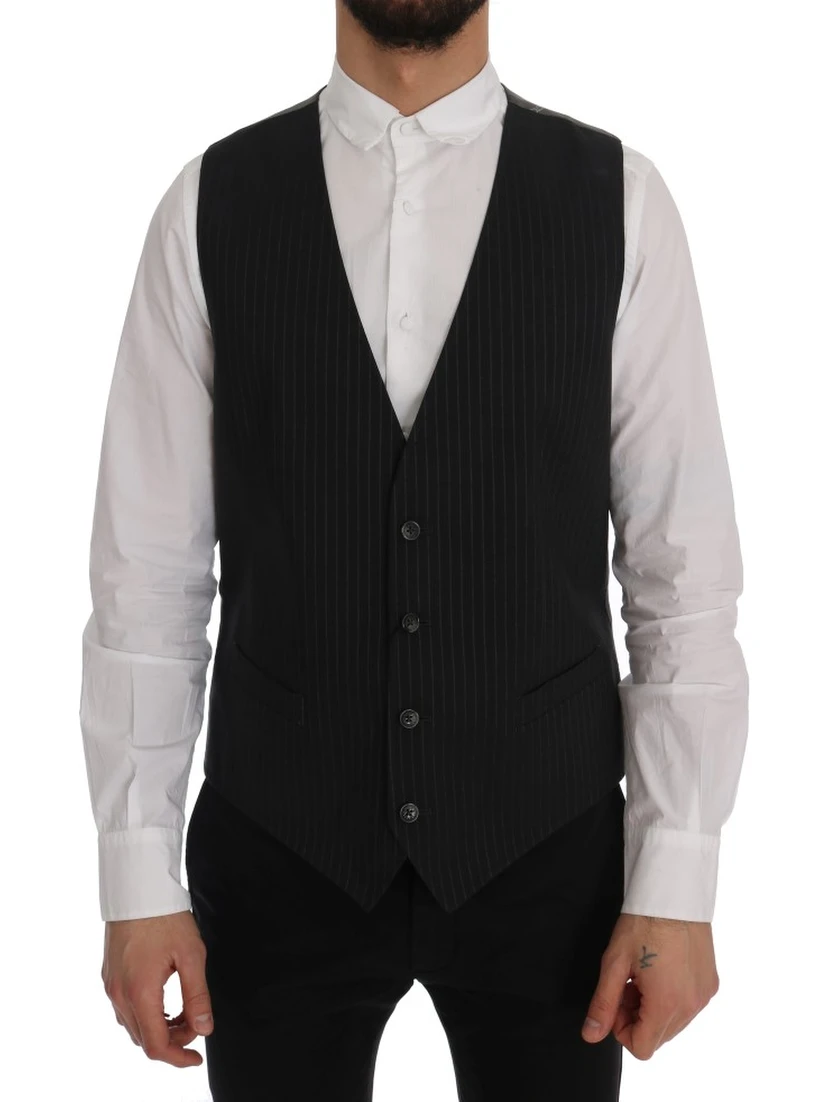 Gray STAFF Cotton Striped Vest