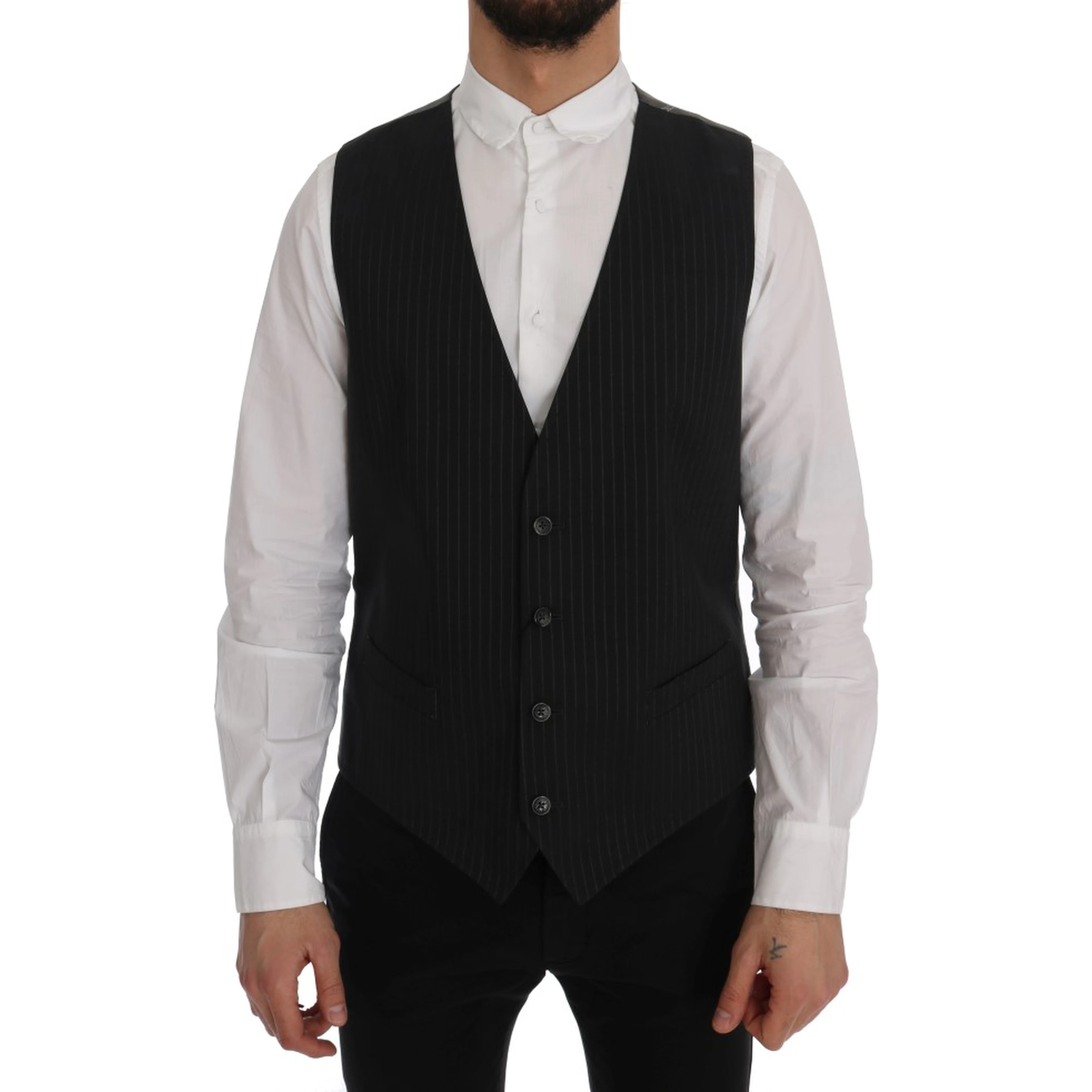 Gray STAFF Cotton Striped Vest