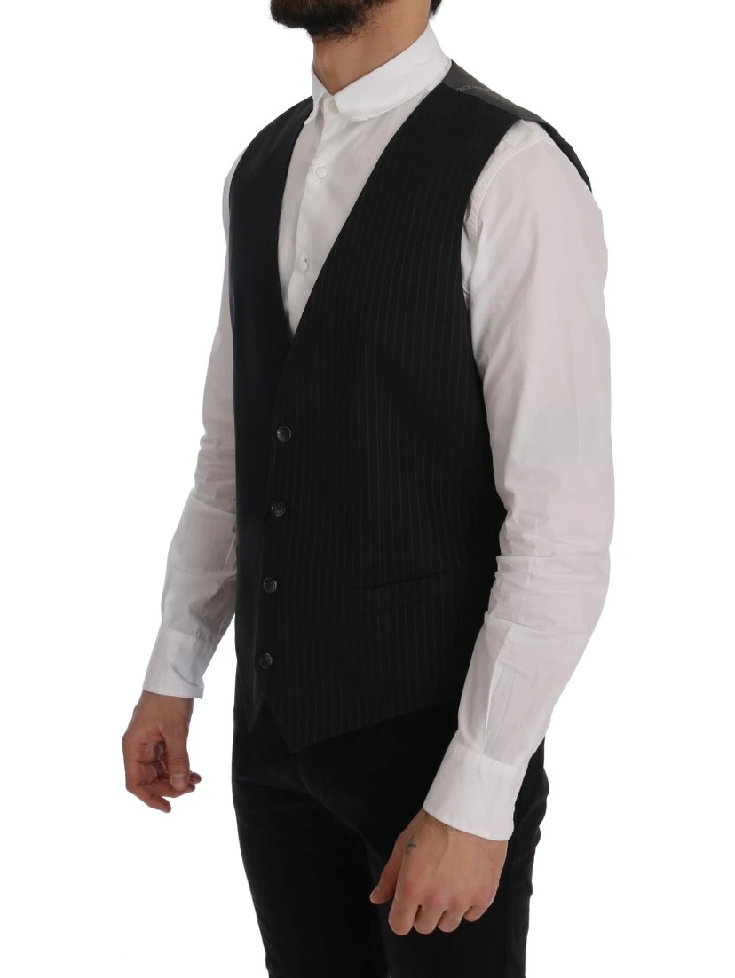 Gray STAFF Cotton Striped Vest