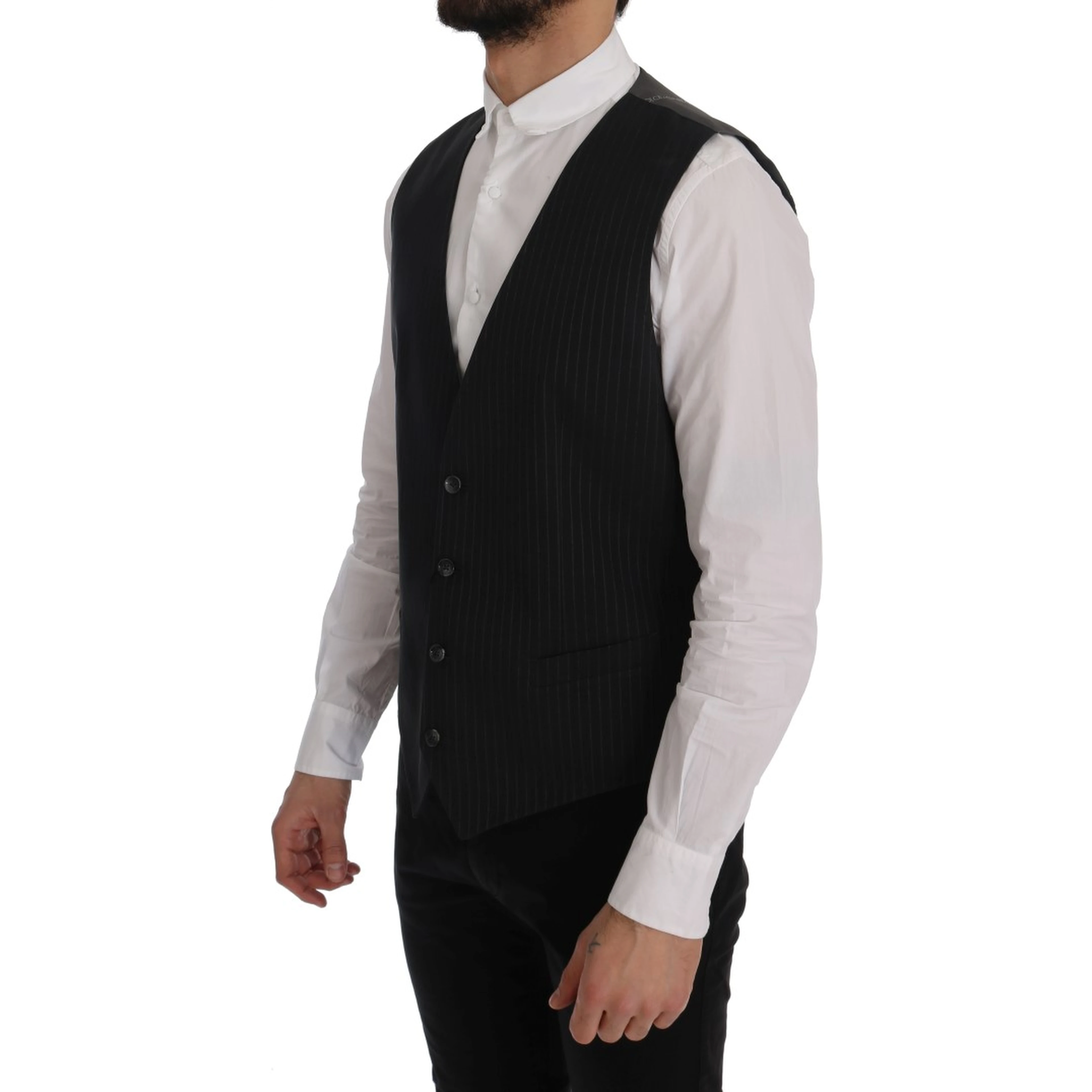 Gray STAFF Cotton Striped Vest