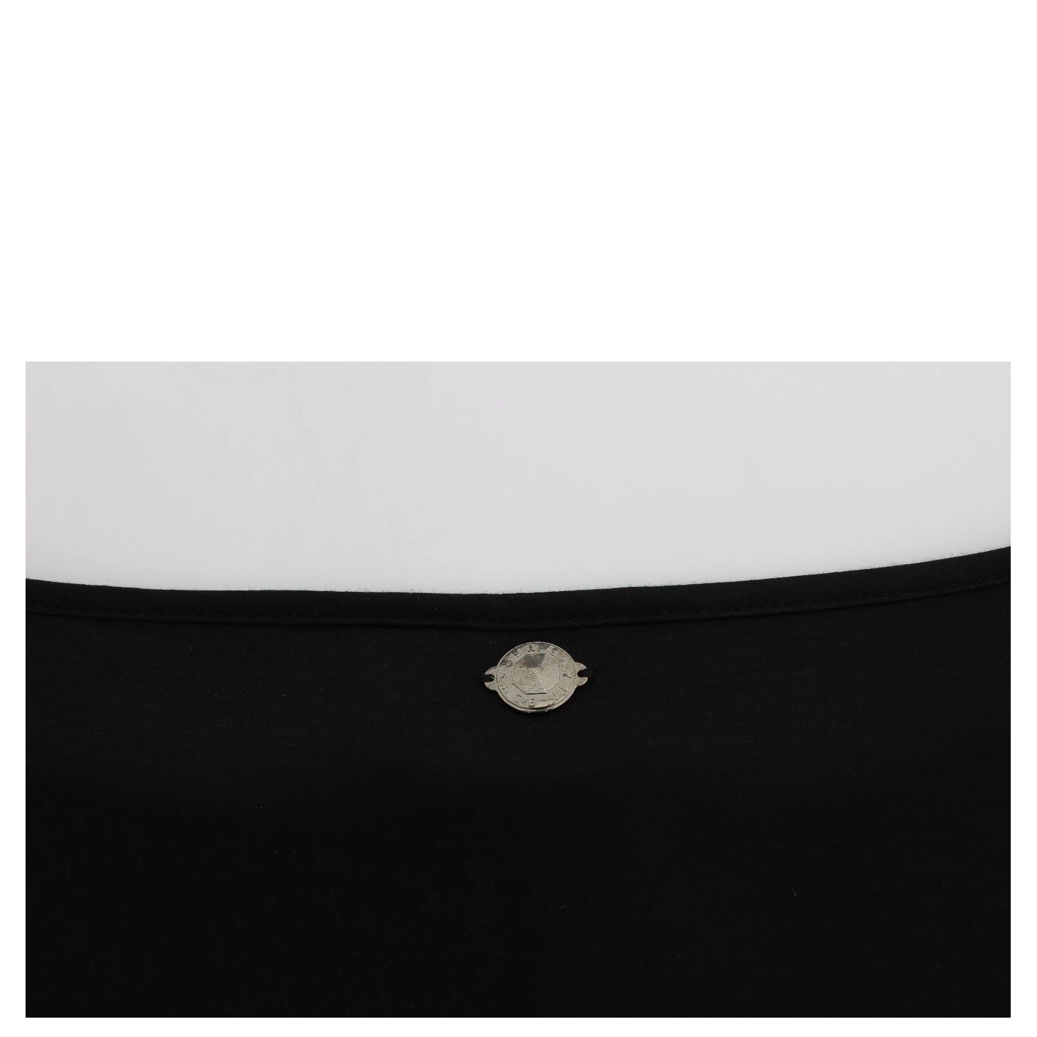 Black Modal Silk Shift Knee Dress