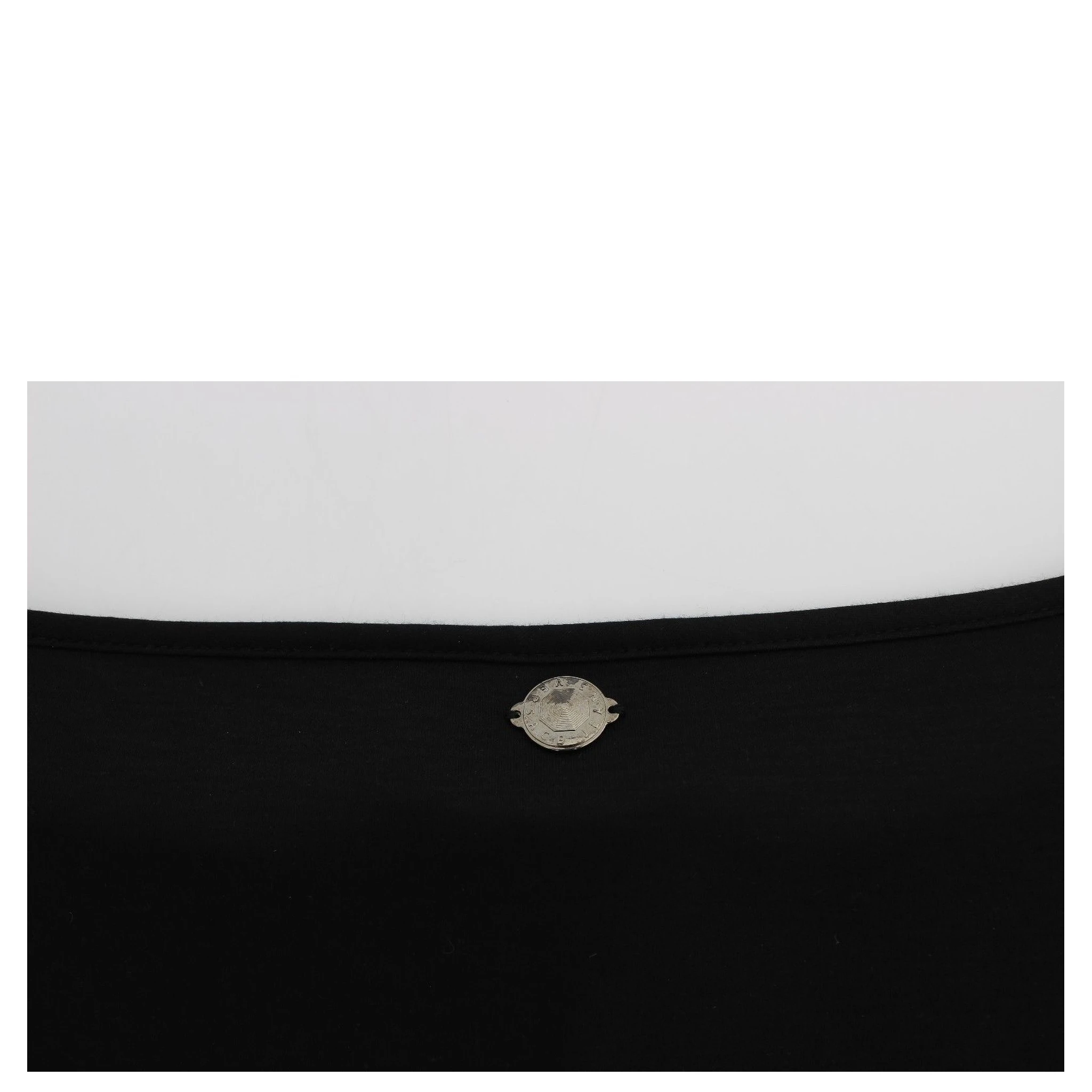 Black Modal Silk Shift Knee Dress