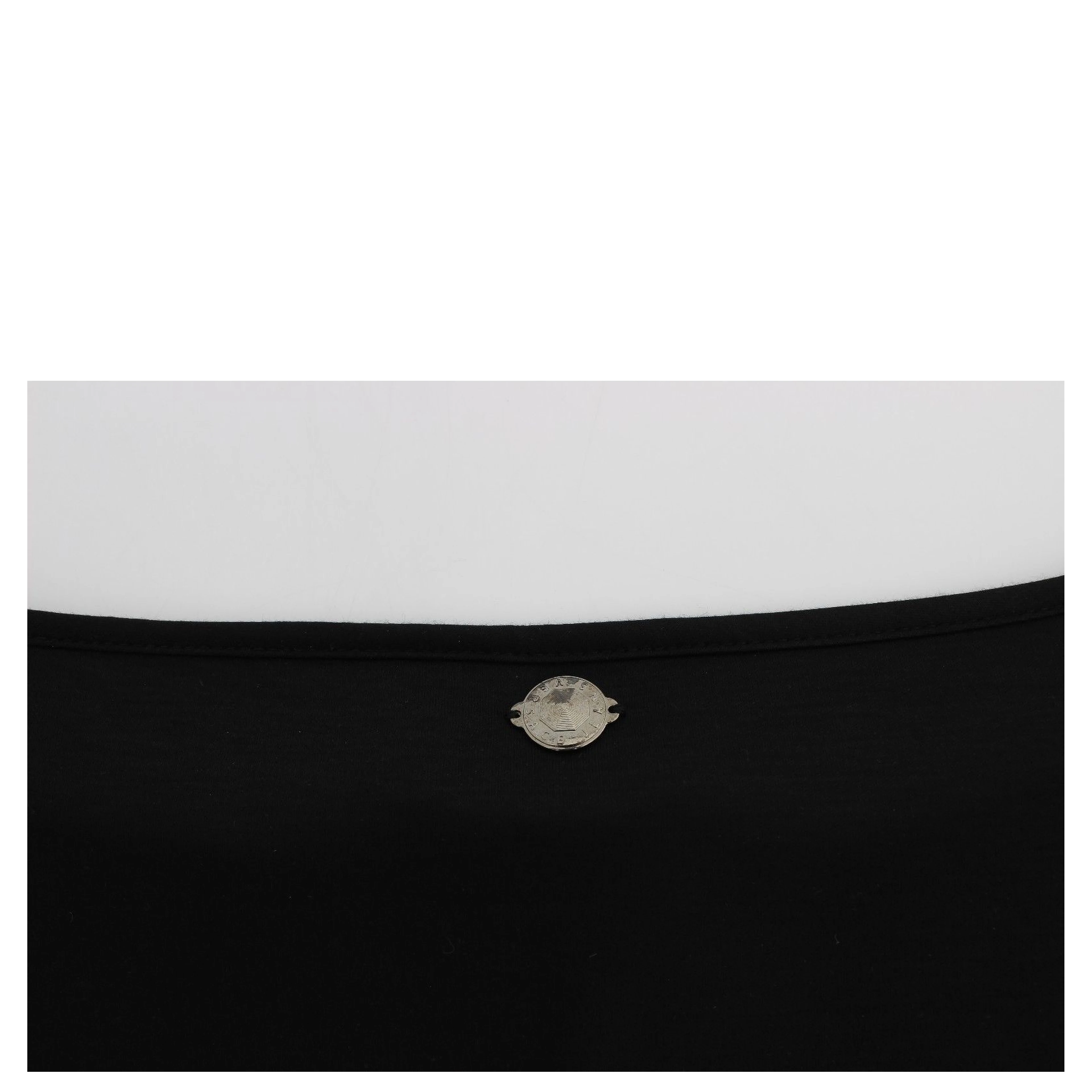Black Modal Silk Shift Knee Dress
