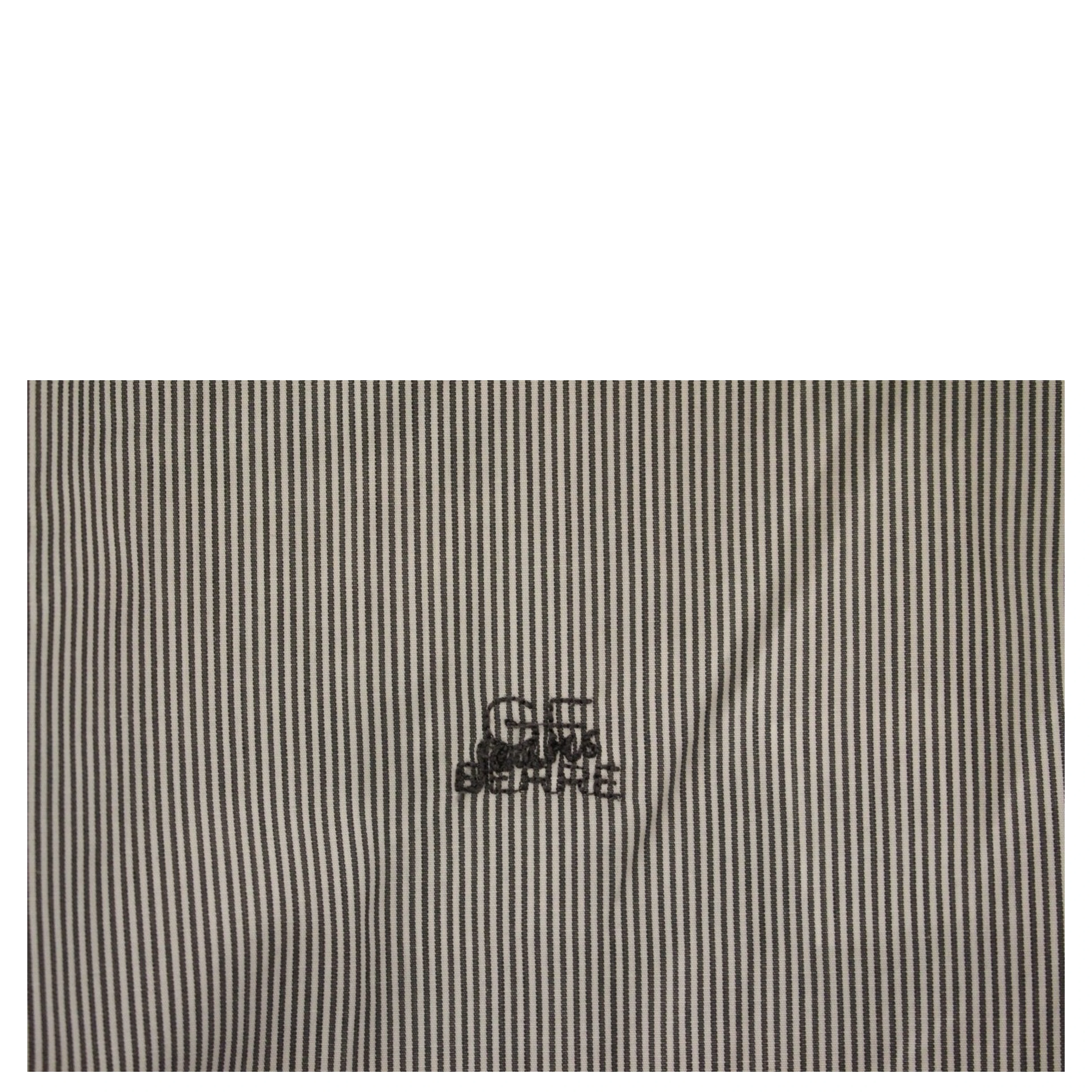 Gray Striped Cotton Casual Shirt