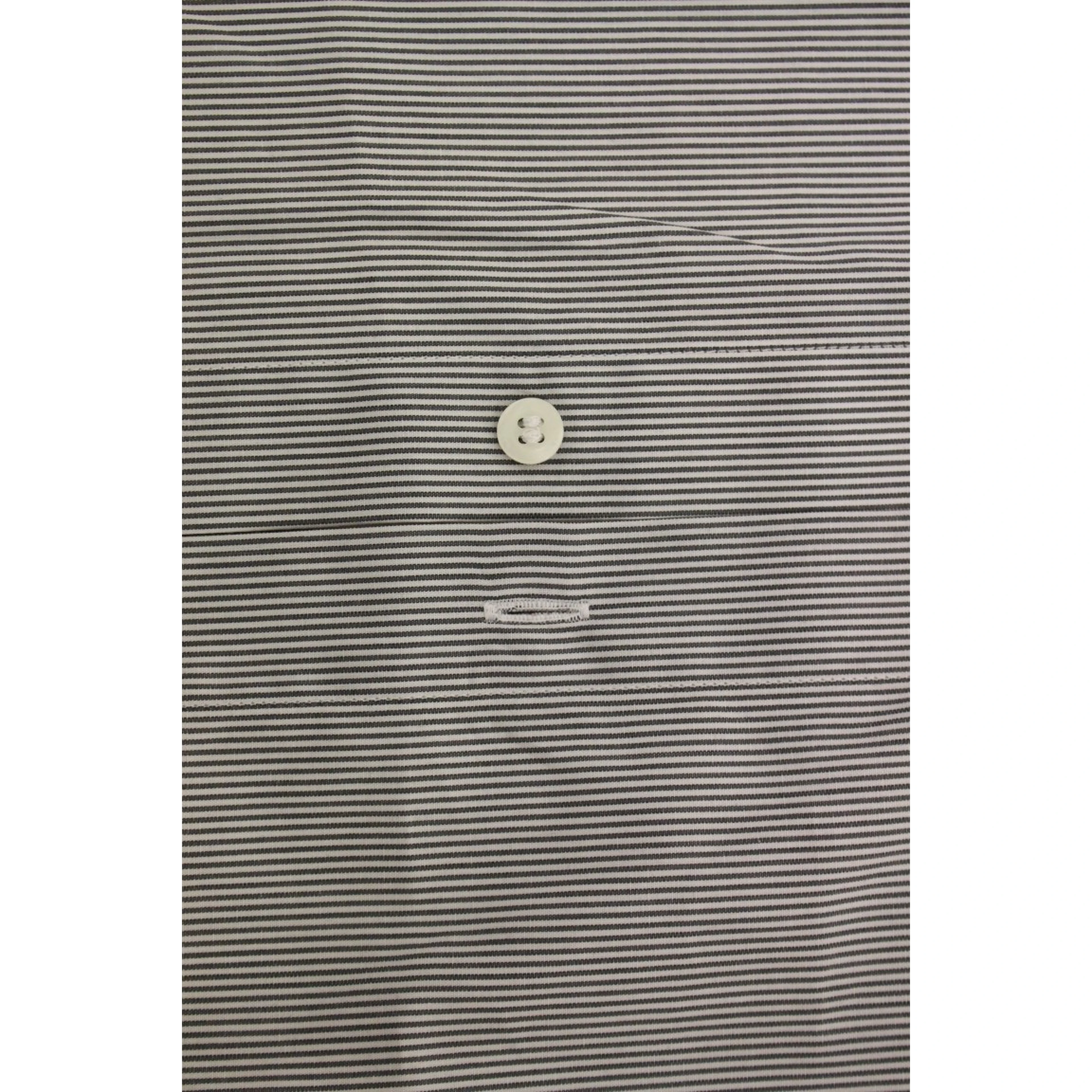 Gray Striped Cotton Casual Shirt